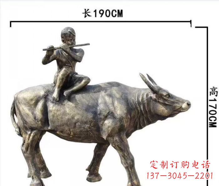 泸州完美的牧童铜雕,精雕细琢,定制之选