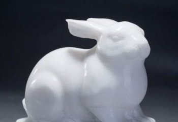 泸州精致汉白玉兔子雕塑