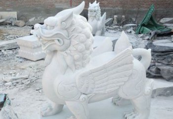 泸州品质卓越的汉白玉独角兽雕塑