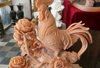 泸州国家元素：吉祥如意公鸡石雕