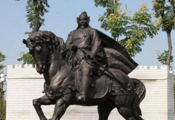 泸州将军骑马古代人物铜雕