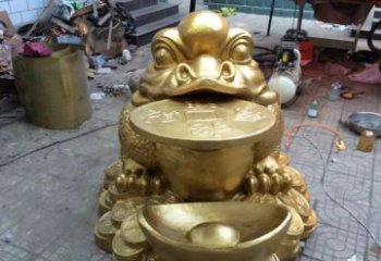 泸州铜质金蟾招财动物雕塑