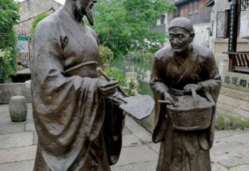 泸州经典雕塑：王羲之情景小品