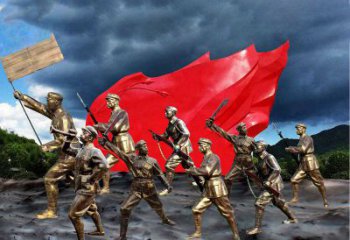 泸州纪念伟大革命先烈的红军雕塑