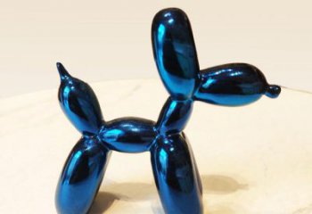 泸州蓝色气球狗雕塑摆件，可定制大小