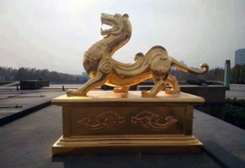 泸州引领神兽，虎魂鎏金铜雕
