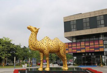 泸州闪亮可爱的不锈钢骆驼雕塑