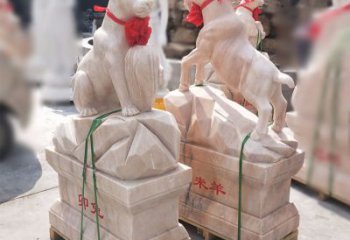 泸州卯兔·晚霞红12生肖石雕兔雕塑