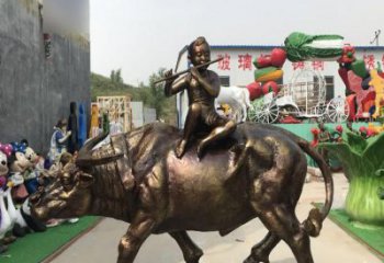 泸州中领雕塑的古典韵味牧童铜雕是一件绝美的雕…