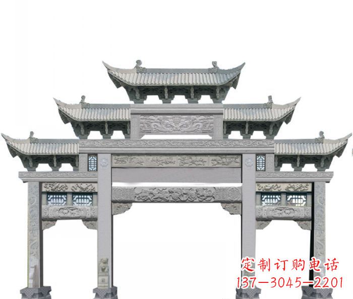 泸州中领雕塑定制式牌坊石雕