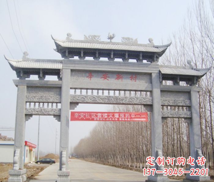 泸州牌坊三门石雕,品质无双