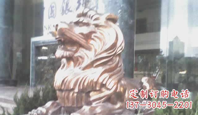 泸州中领雕塑:精致狮子铜雕
