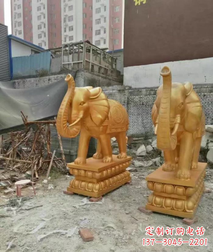 泸州大象雕塑,传递招财福利