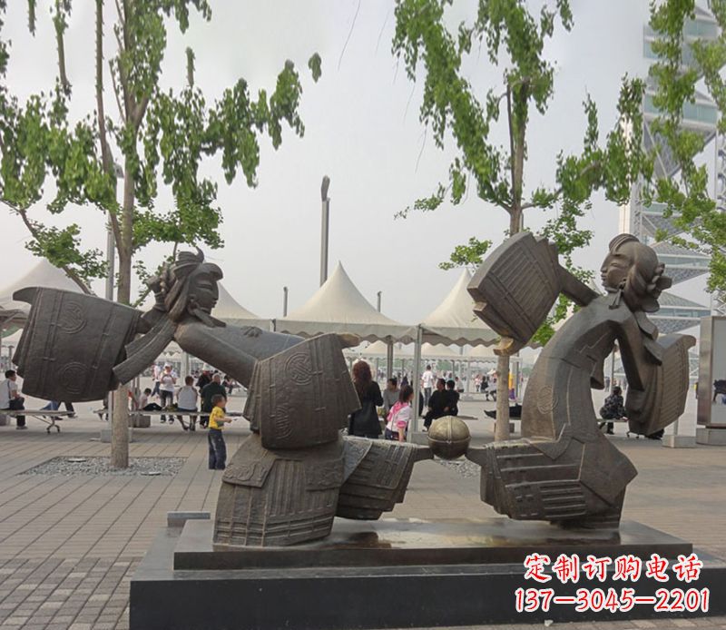 泸州艺术雕刻杰作——皮影戏铜雕