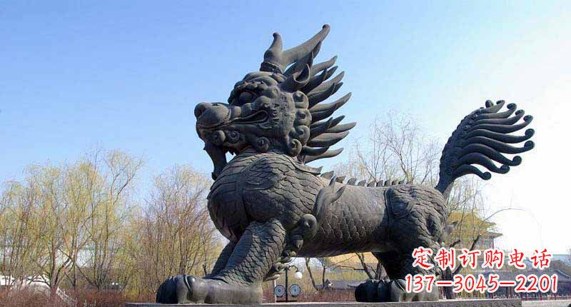 泸州麒麟园林景观铜雕