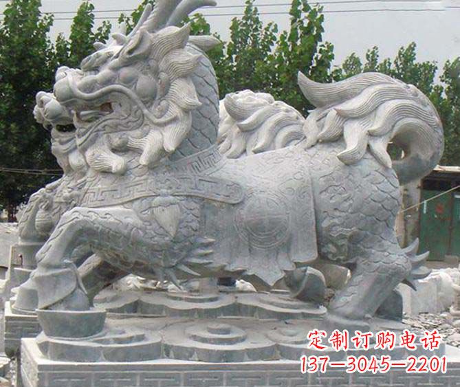 泸州麒麟招财神兽石雕