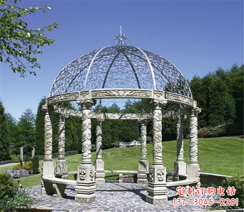 泸州全新的青石大型景观凉亭雕塑