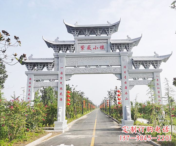 泸州青石雕塑牌坊