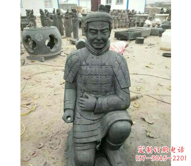 泸州青石仿古兵马俑雕塑,精巧细腻