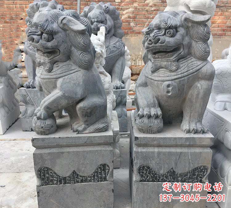 泸州青石仿古狮子雕塑