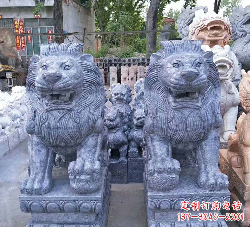 泸州青石仿古西洋狮子石雕,典雅大气