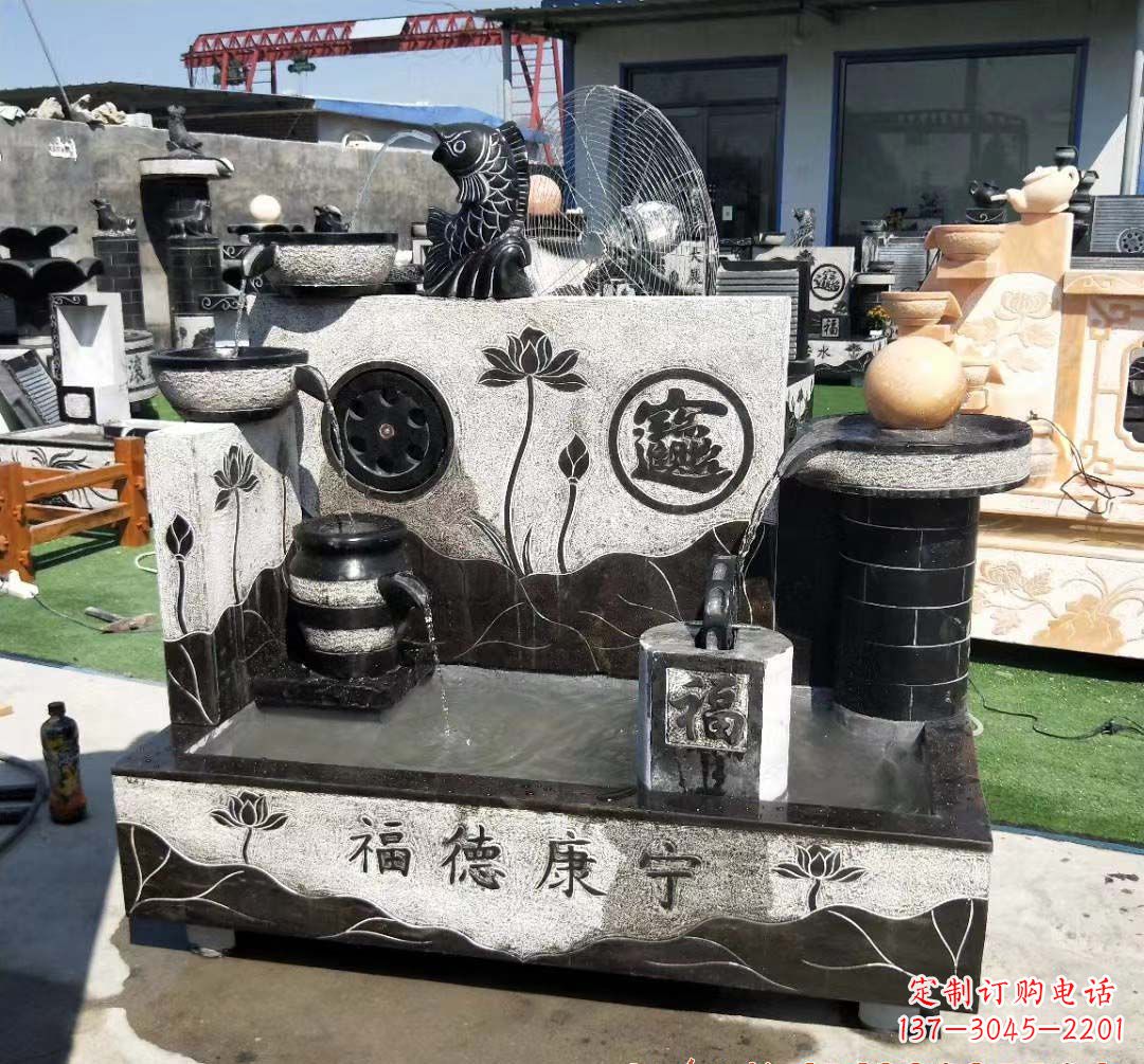 泸州青石水池石雕——美丽水中景观