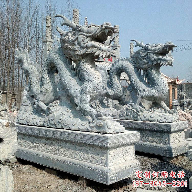 泸州传统工艺青石龙雕塑