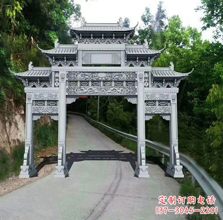 泸州青石牌坊雕塑,演绎精致经典