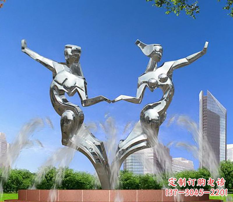泸州情侣跳舞不锈钢抽象人物