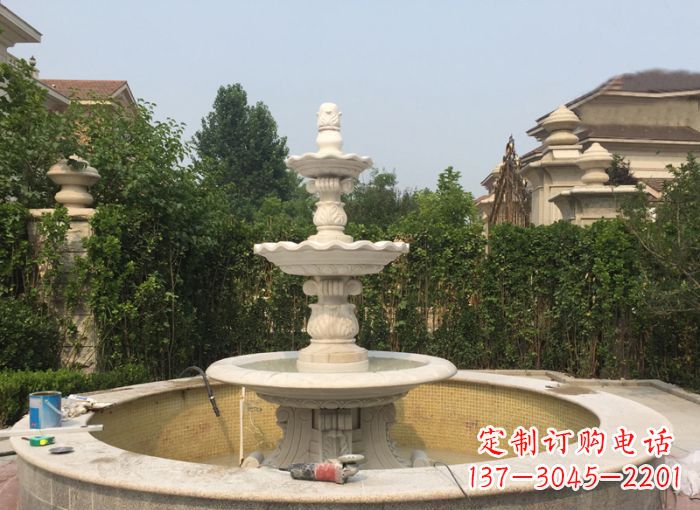 泸州三层喷泉公园石雕--唤醒公园原始的气息