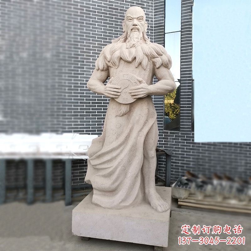 泸州手工雕刻伏羲石雕塑像
