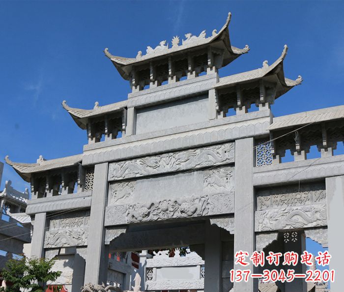 泸州定制牌坊石雕,纪念无价的美好记忆