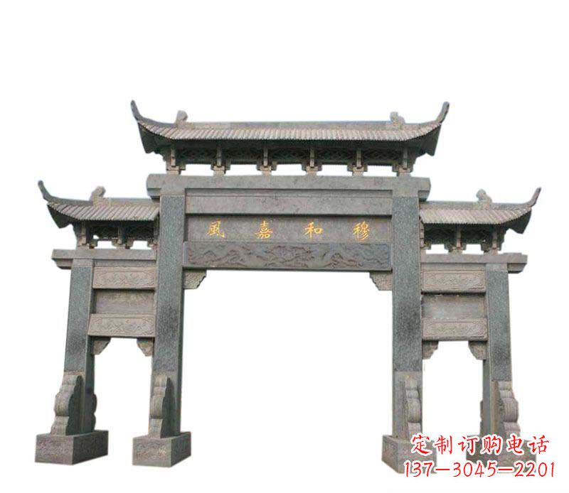 泸州四门牌坊石雕：高端雕塑定制