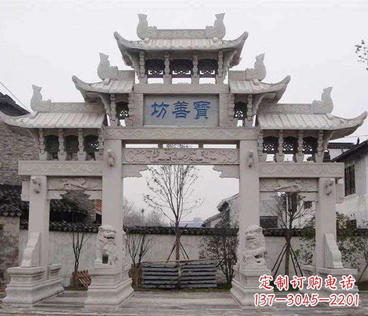 泸州领雕塑：精美石牌坊石雕艺术品