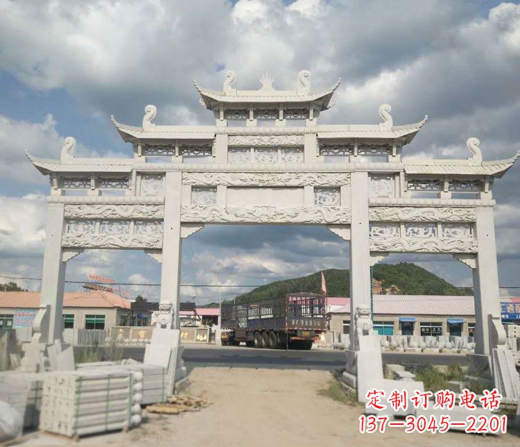 泸州精美大理石牌坊石雕——给您的家园增添优雅气质