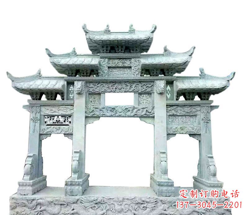 泸州中领雕塑仿古牌坊石雕定制