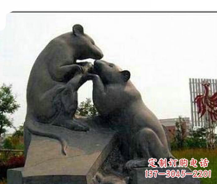 泸州生肖动物老鼠石雕