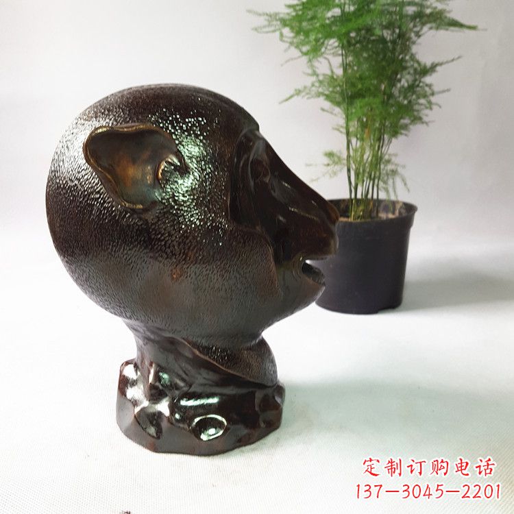 泸州生肖猴铸铜兽首