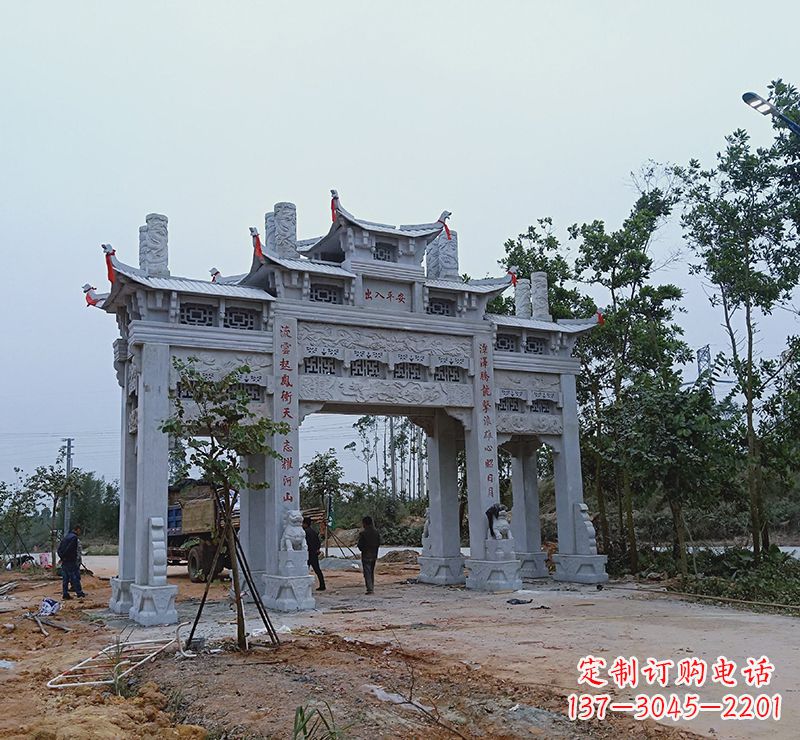 泸州领雕塑专业定制仿古牌坊雕塑,拥有多年专业…