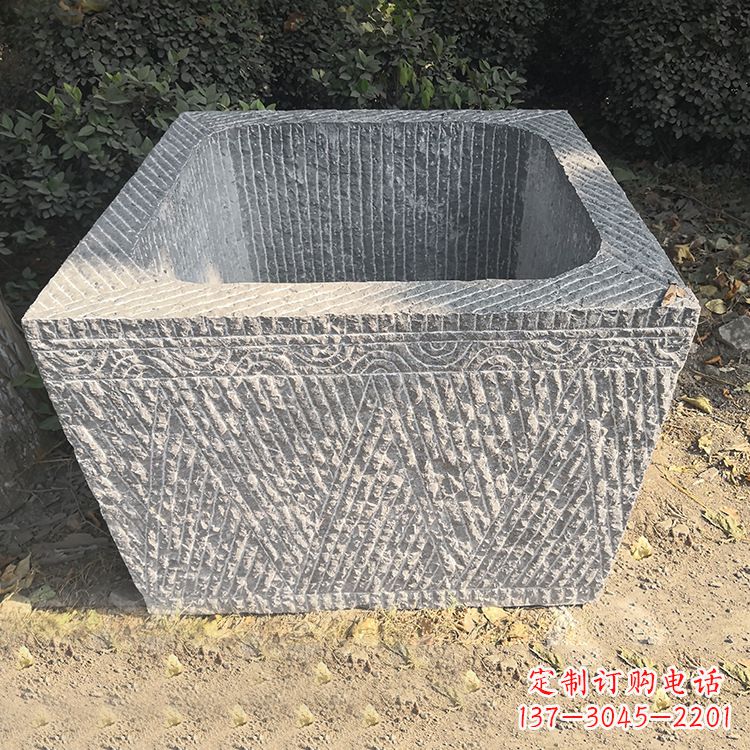 泸州精致石雕水槽,融合精美工艺