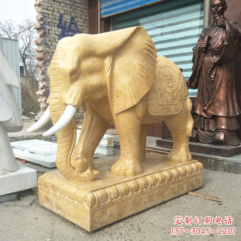 泸州精美大象雕塑,为你定制宅神兽