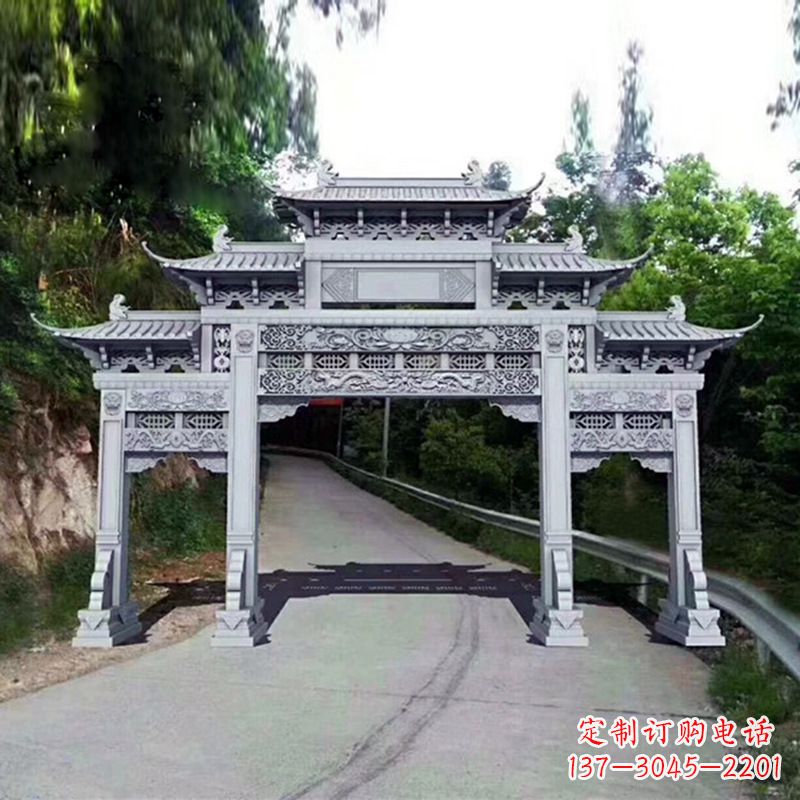 泸州艺术品般的牌楼雕塑