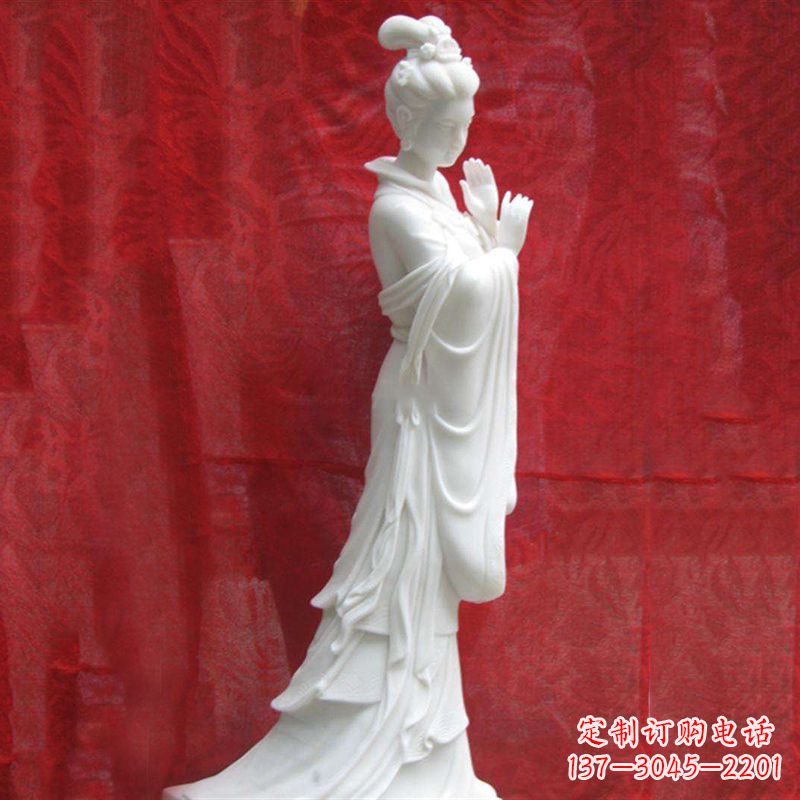 泸州精美无双的汉白玉貂蝉雕塑