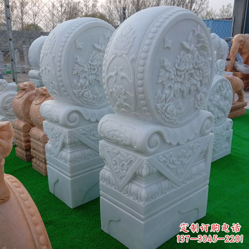 泸州石雕方柱门墩雕塑,精美无穷
