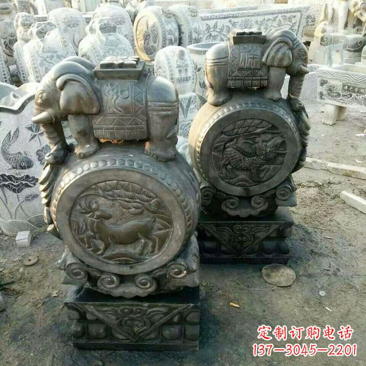 泸州高品质石雕门墩石雕雕塑,打造优雅大气的家居空间