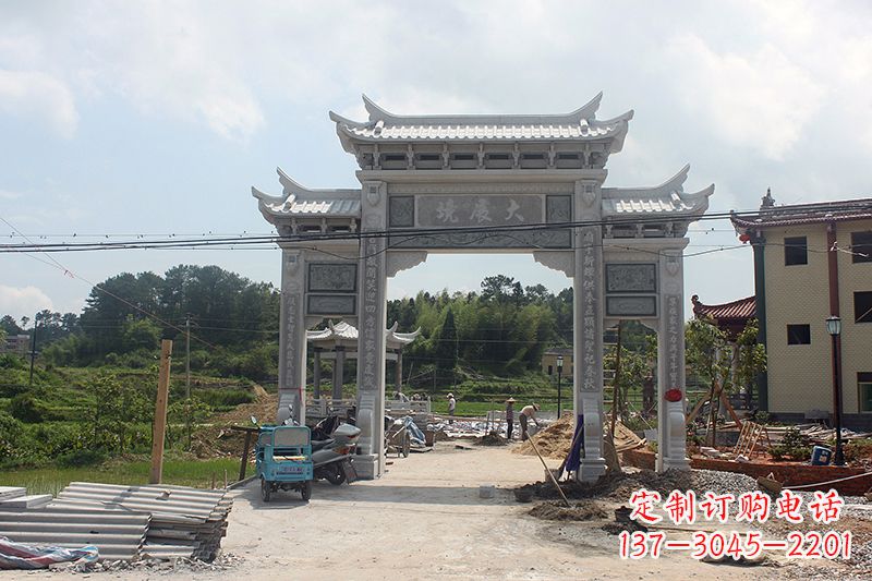 泸州中领雕塑:牌坊浮雕墙仿古雕塑工艺