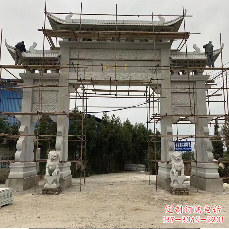 泸州领雕为您定制优雅牌坊雕塑