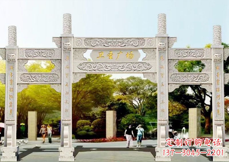 泸州石雕牌坊雕塑,尊贵而独特