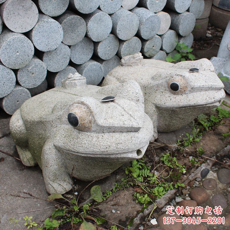 泸州石雕青蛙喷水雕塑