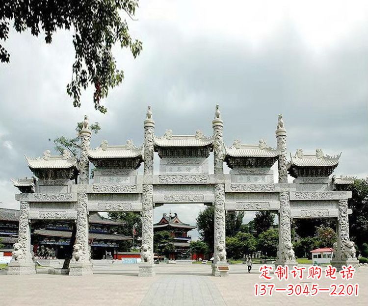 泸州石雕五门牌坊